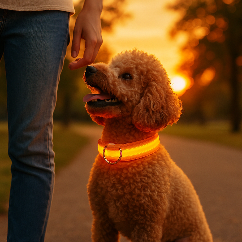 Collier chien flash orange
