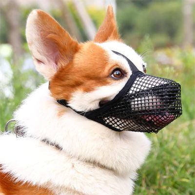 Muselière chien Net Pet Corgi haletant avec la muselière noire