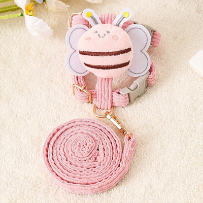 Harnais pour chien BeeStyle démonstration du harnais rose avec abeille