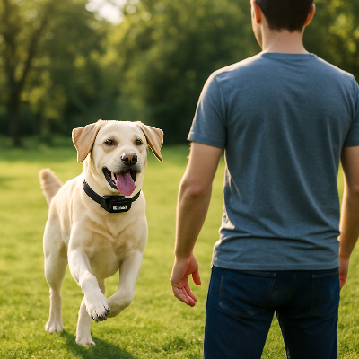 Collier de dressage pour chien Vocalis lab retour