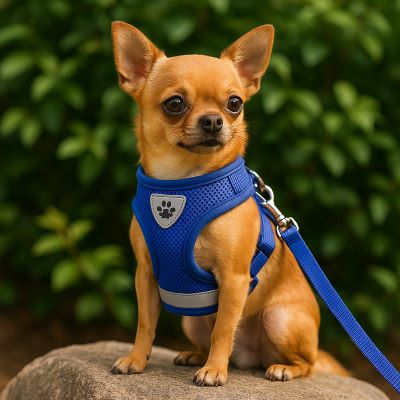 Harnais pour chien Abbye chihuahua bleu