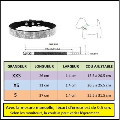 Collier pour chien diamanto tableau