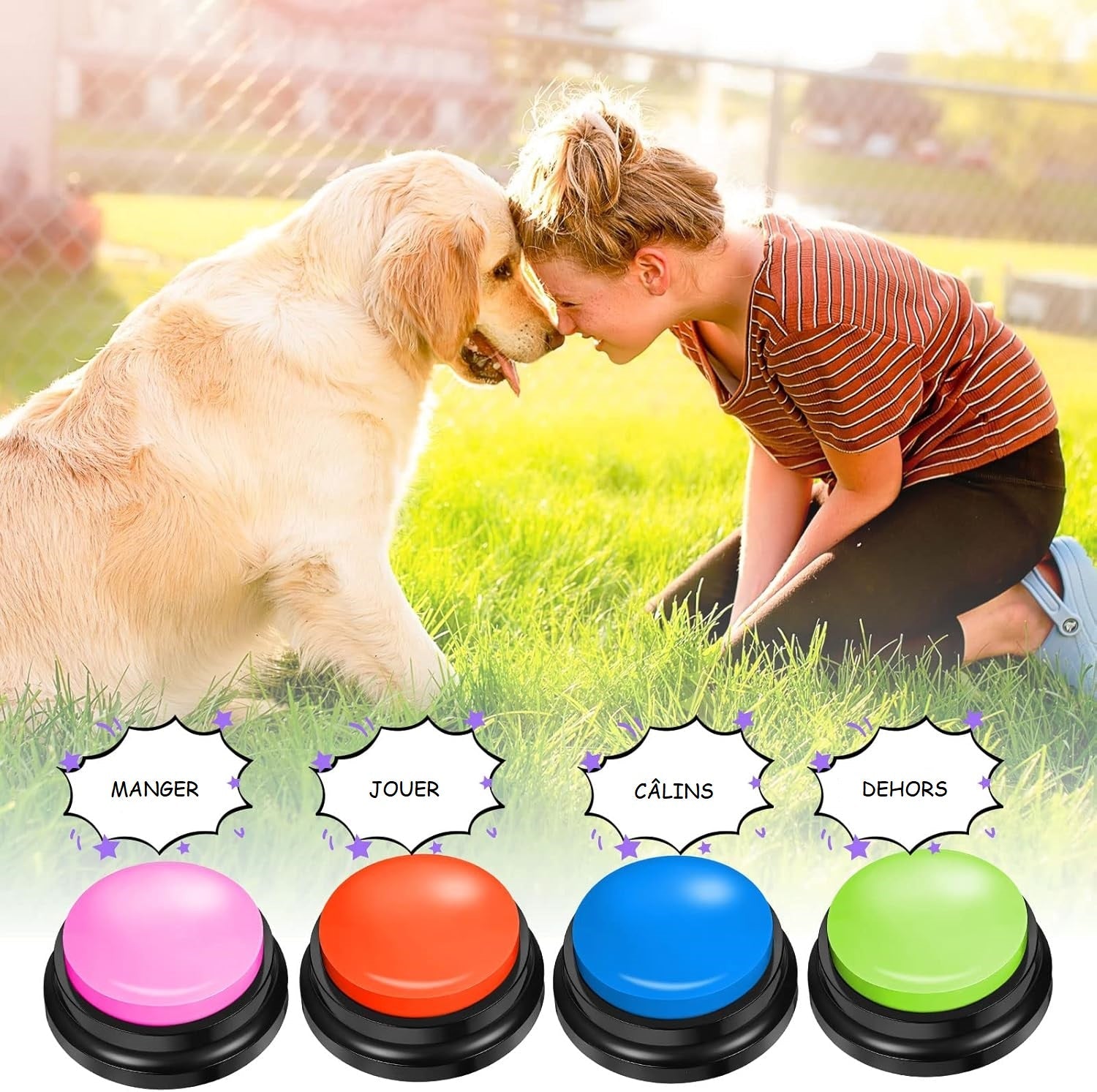 Communication Chien - Maitre Optimisée, Entrainement Facilité | Dog Buzzer™ - Accros Canins