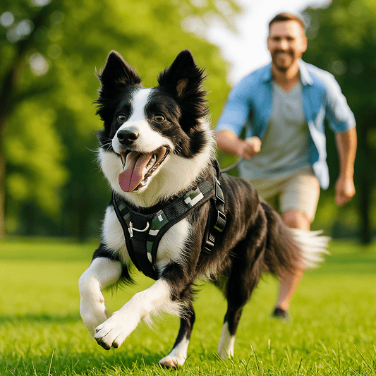 harnais anti traction chien dorsalo border