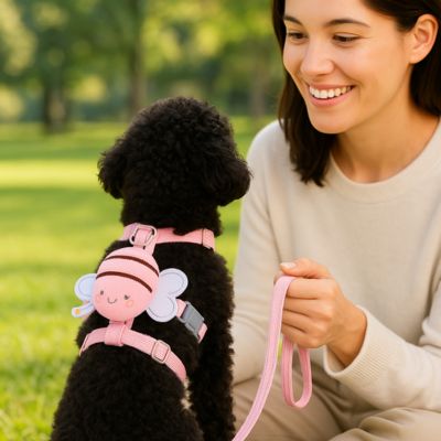 harnais pour chien Bee style rose