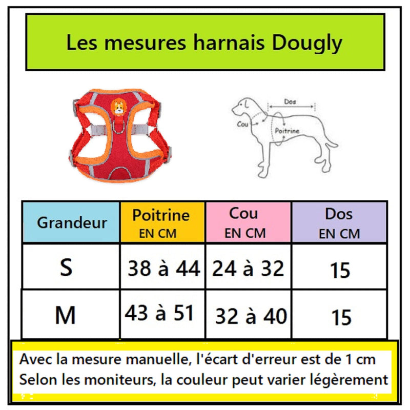 harnais pour chien dougly Tableau_de_grandeur