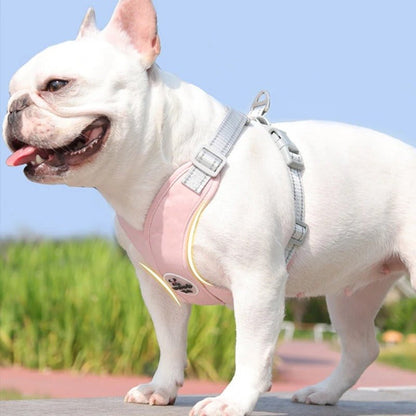 harnais pour chien Xenax bouledog rose