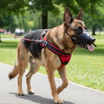 Muselière pour chien​ Notbite Berger Allemand marche avec muselière noire