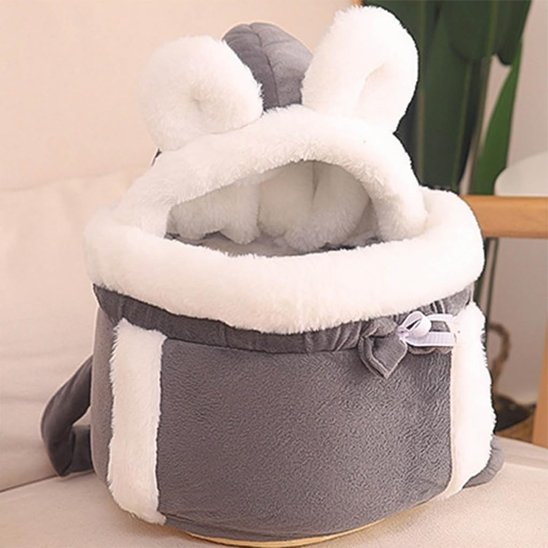 Sac de transport chien Cosy modèle de devant de couleur gris et blanc
